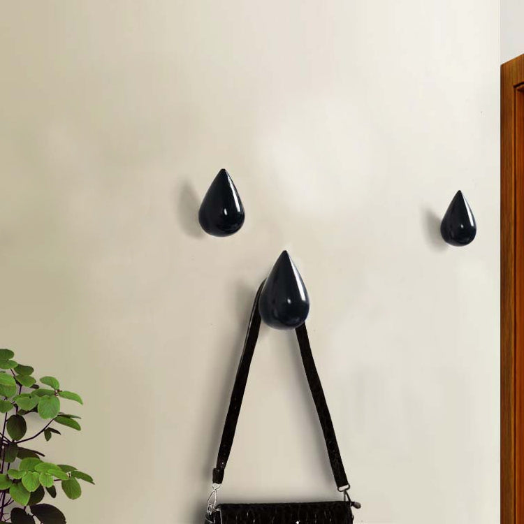 Creative Water Droplets Wall Hooks Home Decoration Resin Mural 3D Coat Hook Single Hooks Wall Hanger, Size:Big Size