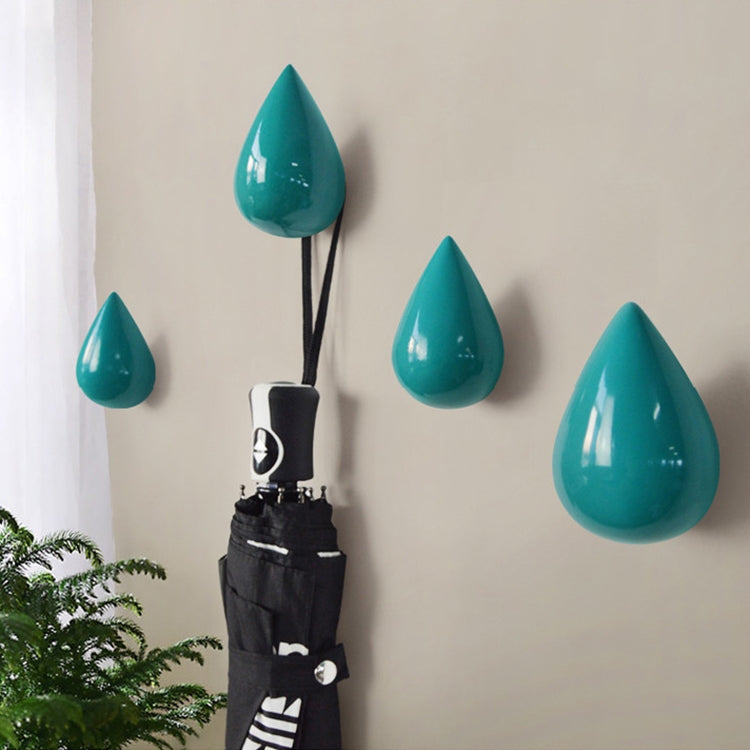 Creative Water Droplets Wall Hooks Home Decoration Resin Mural 3D Coat Hook Single Hooks Wall Hanger, Size:Big Size