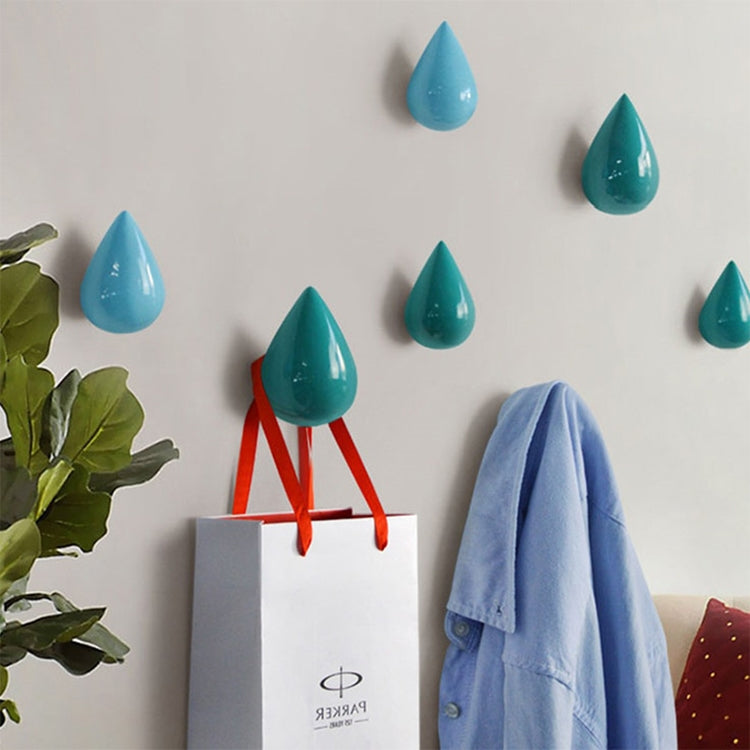 Creative Water Droplets Wall Hooks Home Decoration Resin Mural 3D Coat Hook Single Hooks Wall Hanger, Size:Big Size