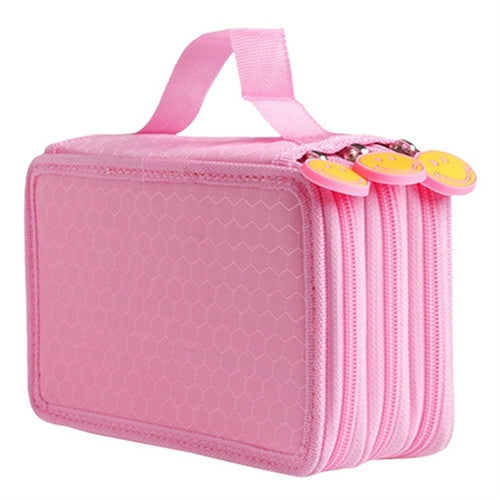 72-Hole Suit Smile Face Hand-held Pencil Bag