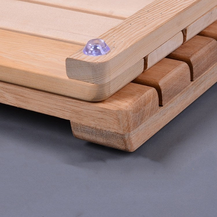 Golden Pear Wood Solid Wood Non-slip Floor Mat Shower Room Mat No Paint Anti-corrosion Wood Floor, Size:30X30CM