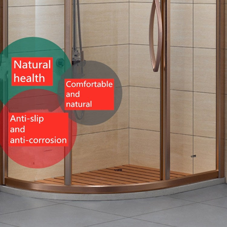 Golden Pear Wood Solid Wood Non-slip Floor Mat Shower Room Mat No Paint Anti-corrosion Wood Floor, Size:30X30CM