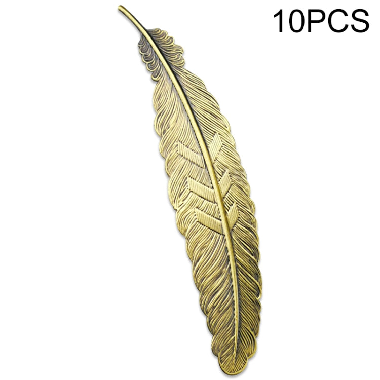 10 PCS Feather Leaf Metal Bookmark Children Student Gift Stationery School Office Supplies