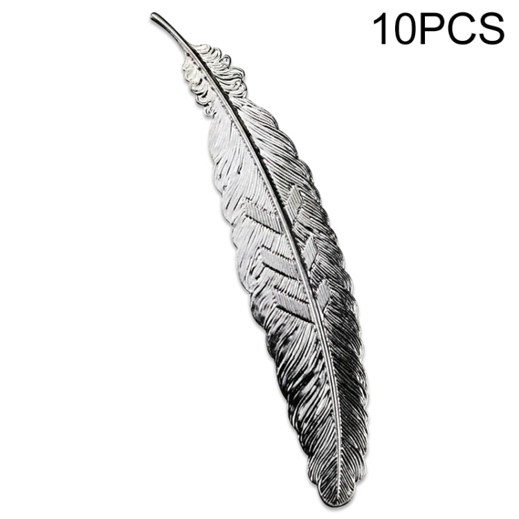 10 PCS Feather Leaf Metal Bookmark Children Student Gift Stationery School Office Supplies
