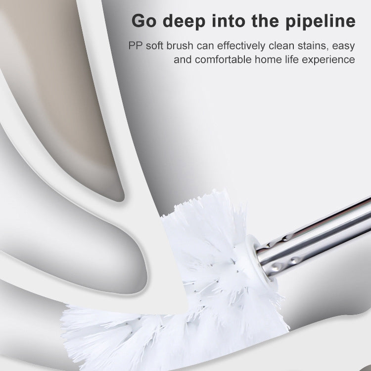 Diamond Shape Base Stainless Steel Long Handle Toilet Brush Toilet Cleaning Brush