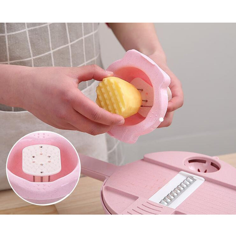Creative Multifunctional Round Wheat Straw Manual Shredder Peeler Kitchen Tool Set