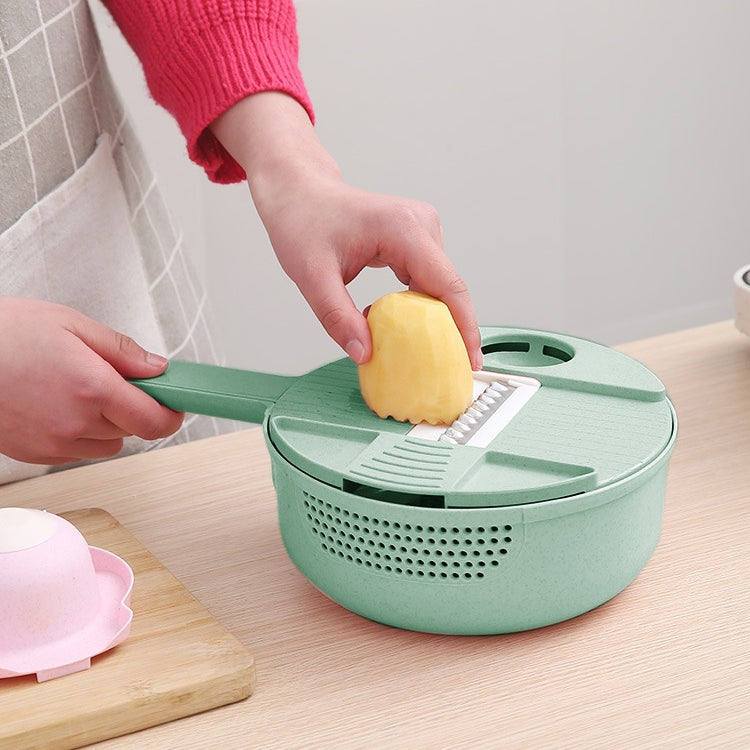 Creative Multifunctional Round Wheat Straw Manual Shredder Peeler Kitchen Tool Set