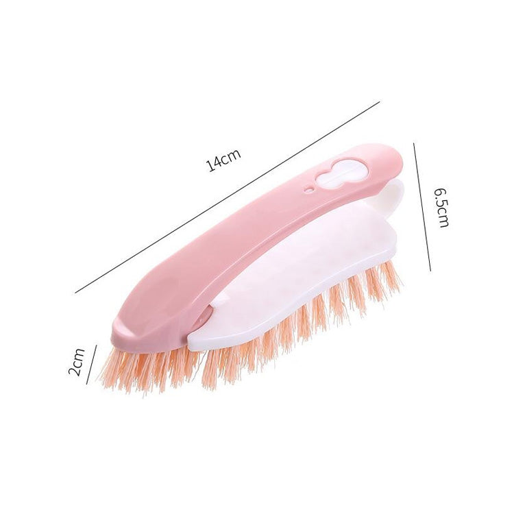 Multi-function 2 in 1 Plastic Soft Hair Washing Brush Decontamination Board Brush Shoe Brush( Green)