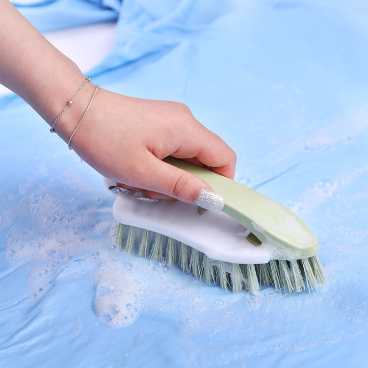 Multi-function 2 in 1 Plastic Soft Hair Washing Brush Decontamination Board Brush Shoe Brush( Green)