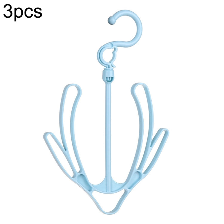 3 PCS Creative Multi-function Outdoor Windproof Double Hook Hanging Shoe Rack Movable Thick Drying Rack