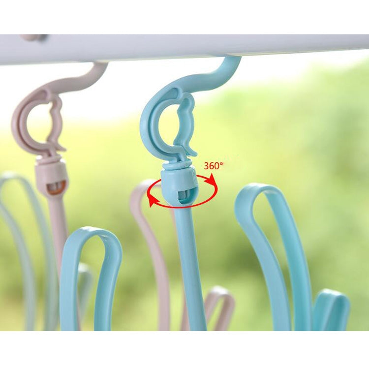 3 PCS Creative Multi-function Outdoor Windproof Double Hook Hanging Shoe Rack Movable Thick Drying Rack