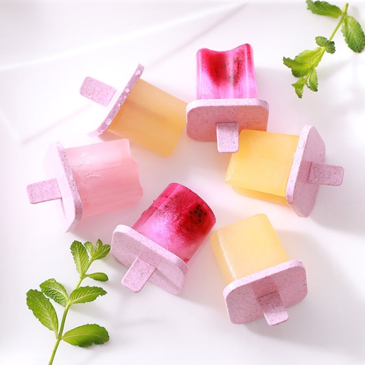 Summer Creative 8 Grid Wheat Straw DIY Ice Cream Popsicle Mold