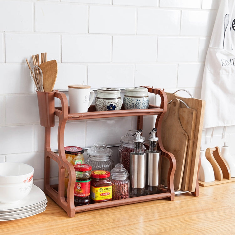 Multifunctional Creative Double Plastic Cutter Cruet Storage Rack Kitchen Rack