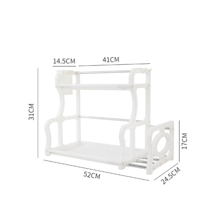 Multifunctional Creative Double Plastic Cutter Cruet Storage Rack Kitchen Rack