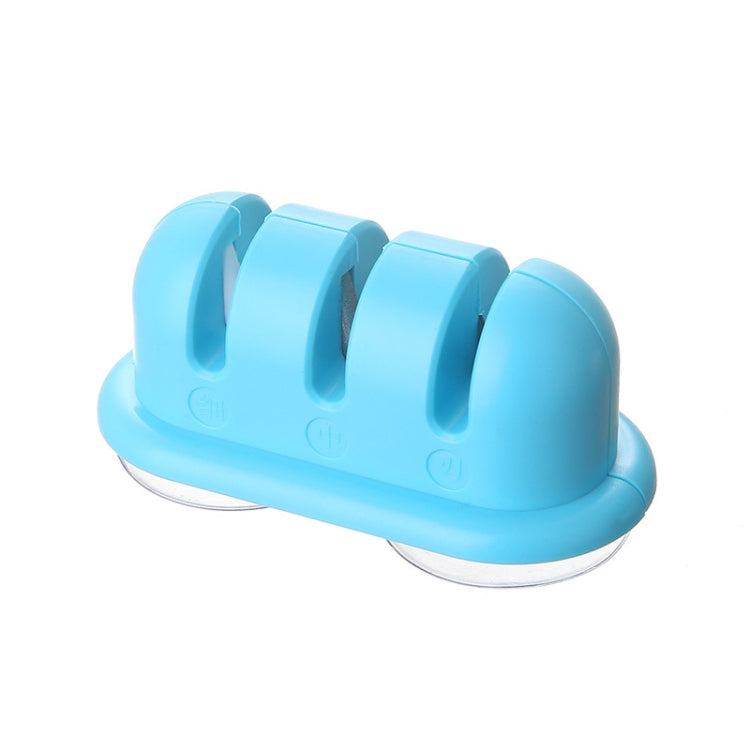 2 PCS Three-stage Sharpening Artifact Home Manual Mini Sharpening Kitchen Knife Scissors Grinding Tool, Specification: Blue