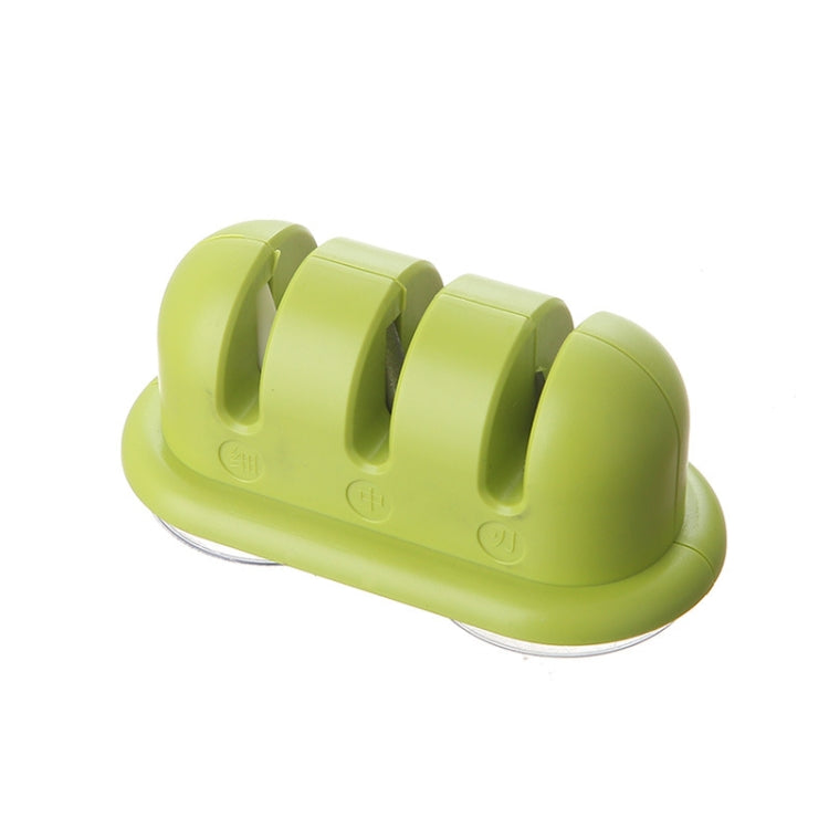 2 PCS Three-stage Sharpening Artifact Home Manual Mini Sharpening Kitchen Knife Scissors Grinding Tool, Specification: Green