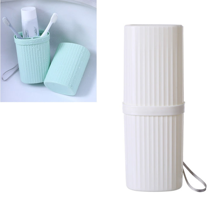 Simple Portable Travel Toothpaste Toothbrush Storage Box with Cover & Lanyard
