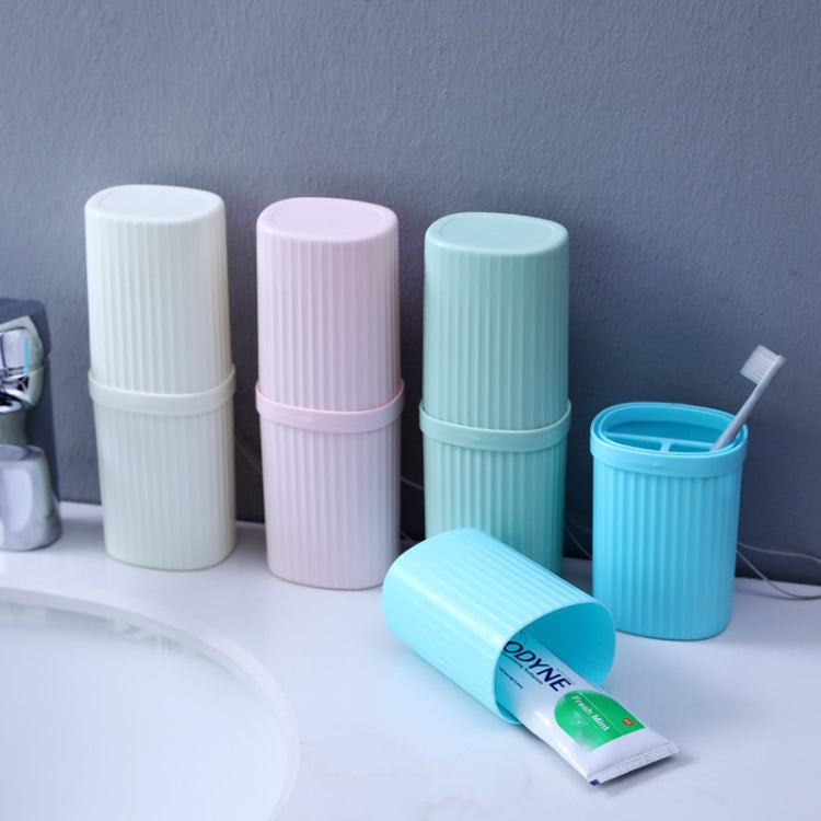 Simple Portable Travel Toothpaste Toothbrush Storage Box with Cover & Lanyard