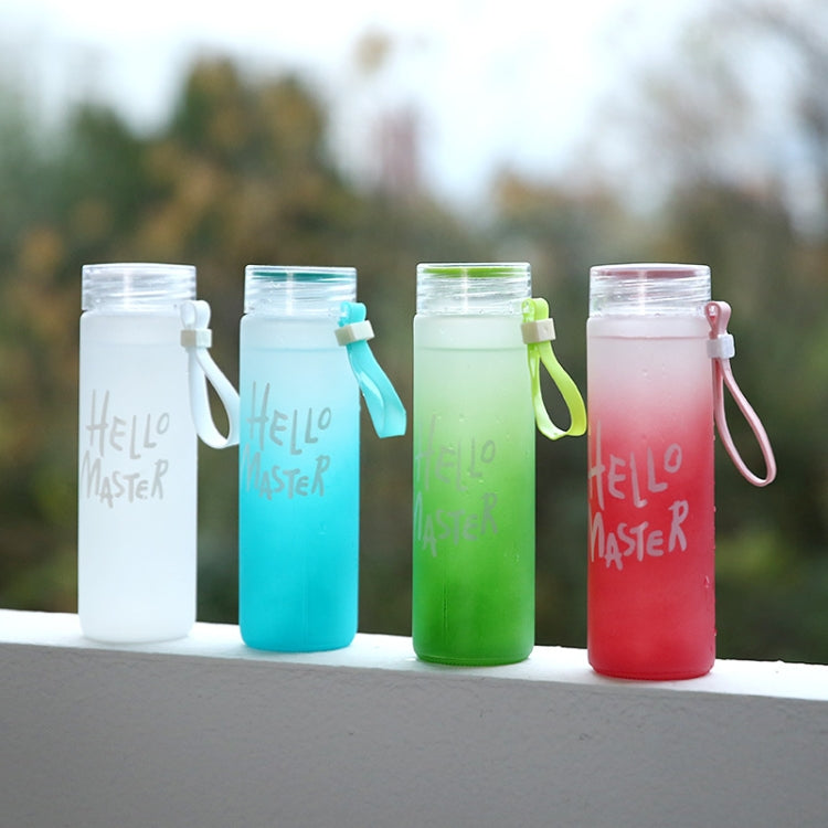 Creative Minimalist Gradient Color Glass Ladies Portable Scrub Couple Cup, Capacity: 401-500ml
