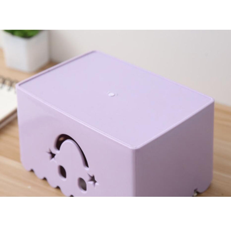 Cute Cartoon Multi-function Flip-style Smiley Tissue Box Living Room Dining Room Tissue Paper Storage Box