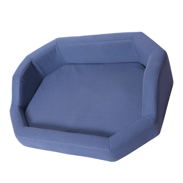 Four Seasons Universal Comfortable PU Leather Square Pet Sofa Bed, Size:62x52x28cm(Gray)