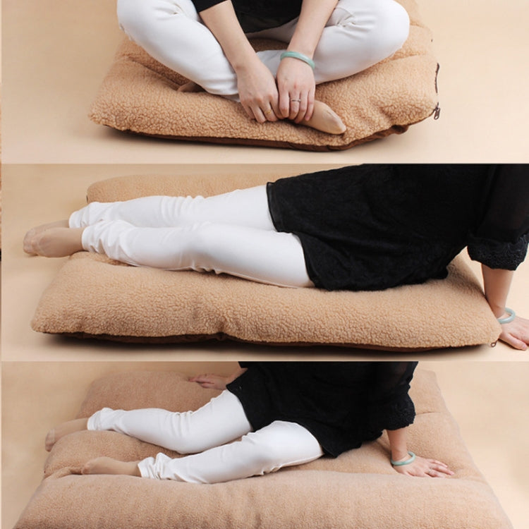 Detachable Thickening Winter Warm Plush Pet Mat Pet Kennel, L-60x100cm(Cream Color)