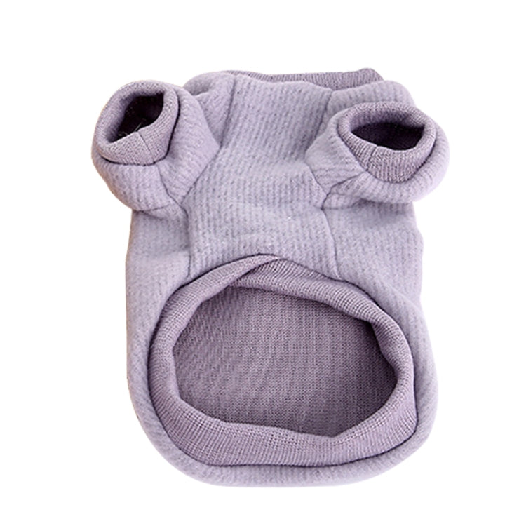 Autumn and Winter Knit Bow Sweater Bottoming Shirt Two Feet Pet Clothes, Size: S(Grey)
