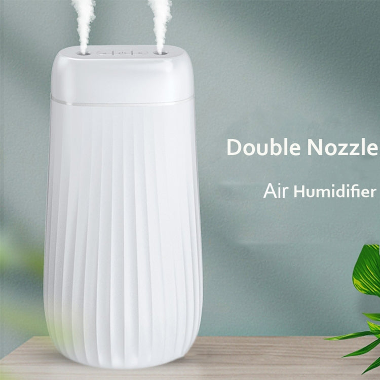 Dual-Nozzle Sprayer Air Humidifier 1L Large Capacity Ultrasonic Cool Mist Water Diffuser Aroma Humidifier, Style:Built-in Battery(Purple)