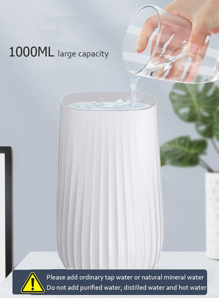 Dual-Nozzle Sprayer Air Humidifier 1L Large Capacity Ultrasonic Cool Mist Water Diffuser Aroma Humidifier, Style:Built-in Battery(Purple)