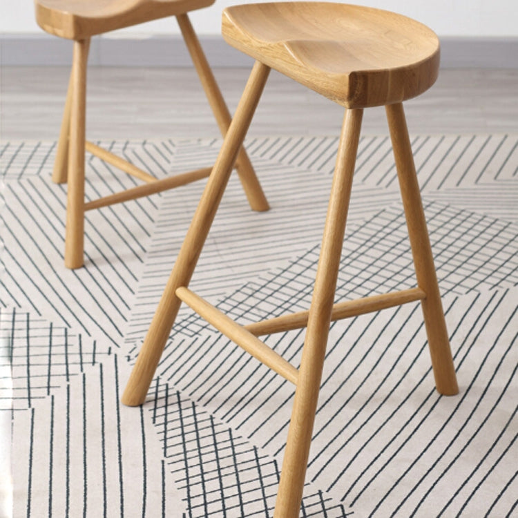 Pure Solid Wood Simple Personality Log Bar Stool, Size:Short Bar stool