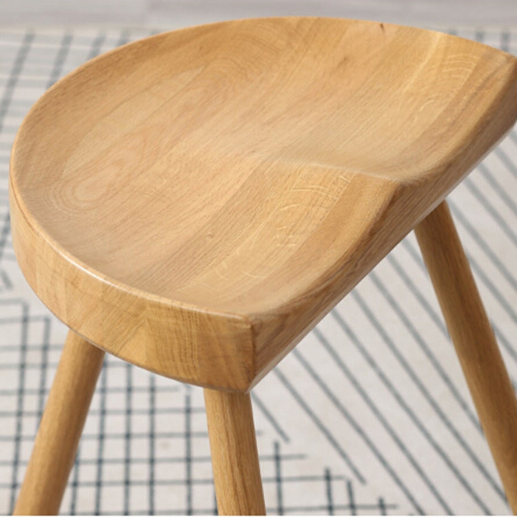 Pure Solid Wood Simple Personality Log Bar Stool, Size:High Bar stool