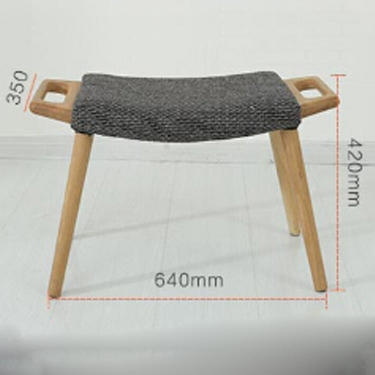 Nordic Solid Wood Shoes Pedals Leisure Sofa Bench(Log Color Pedal)