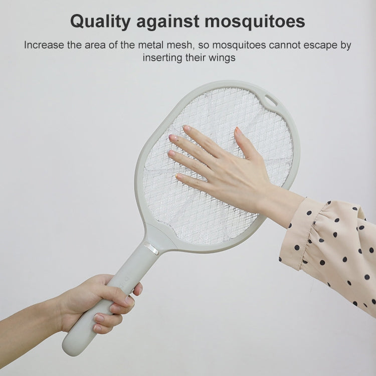 Household Indoor Multi-function Dual-purpose LED Mosquito Killer Charging Handle Electric Mosquito Swatter(Red)