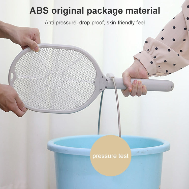 Household Indoor Multi-function Dual-purpose LED Mosquito Killer Charging Handle Electric Mosquito Swatter(Red)