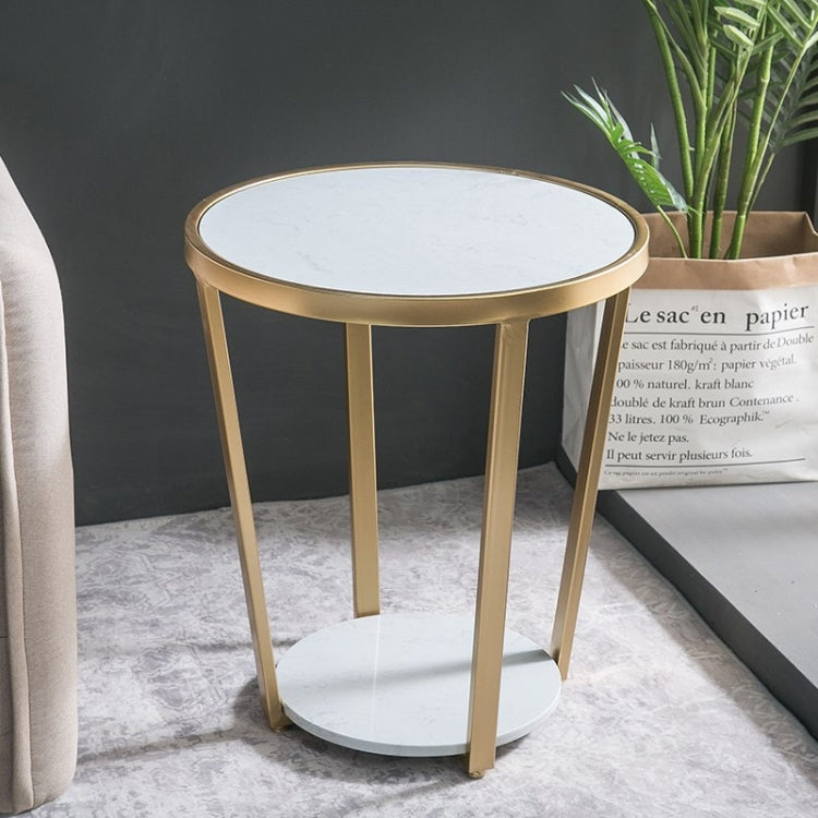 Household Living Room Sofa Iron Art Small Apartment Balcony Negotiate Small Tea Table, Colour: Embedding