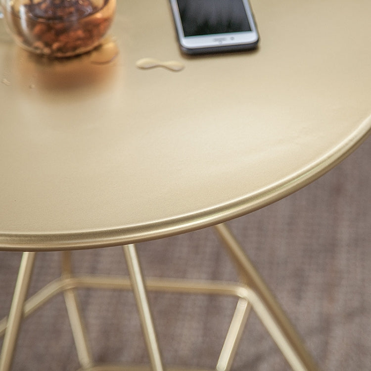 Iron art Meeting Light Luxury Bedroom Bedside Small Round Table, Size:70cm