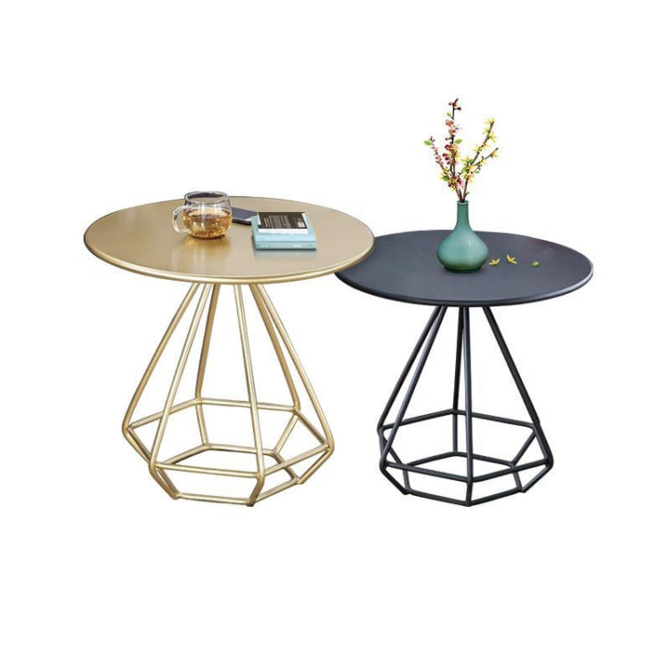 Iron art Meeting Light Luxury Bedroom Bedside Small Round Table, Size:70cm