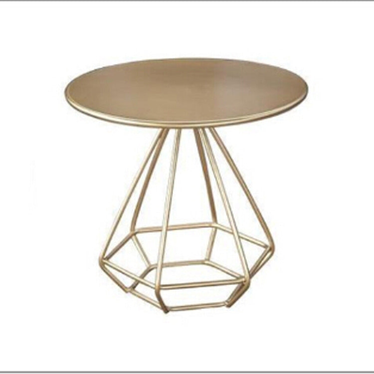 Iron art Meeting Light Luxury Bedroom Bedside Small Round Table, Size:70cm