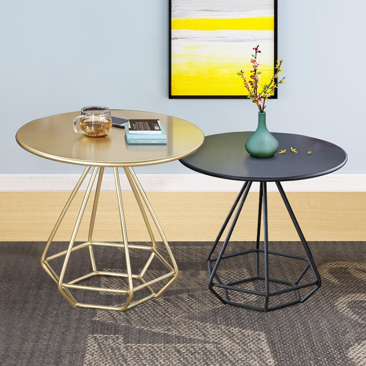 Iron art Meeting Light Luxury Bedroom Bedside Small Round Table, Size:70cm