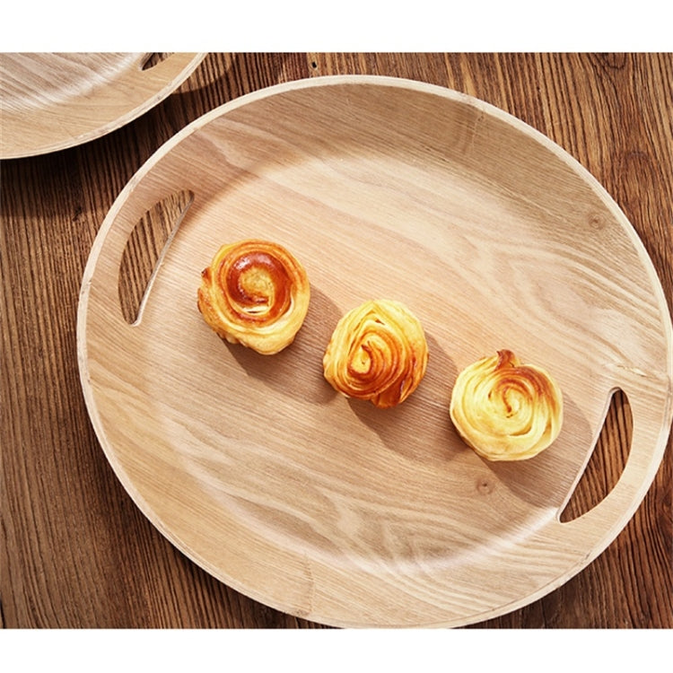 Wooden Dinner Plate Serving Plate Pastry Tray, Specification:551 Ash