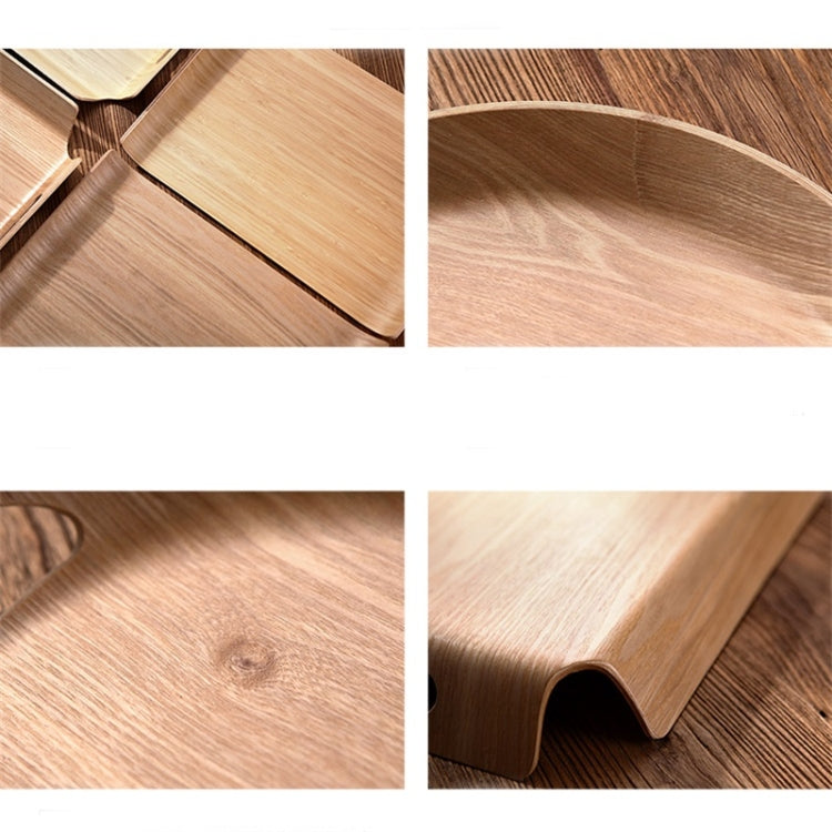 Wooden Dinner Plate Serving Plate Pastry Tray, Specification:551 Ash