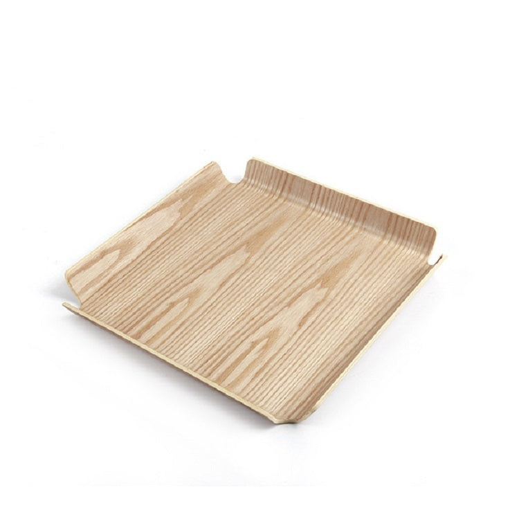 Wooden Dinner Plate Serving Plate Pastry Tray, Specification:883 Ash