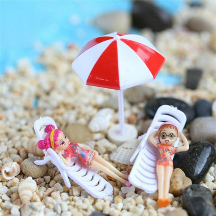 2 PCS Miniature Sun Umbrella DIY Home Garden Decoration Cute Umbrella Table Ornament Handicrafts, Size:S