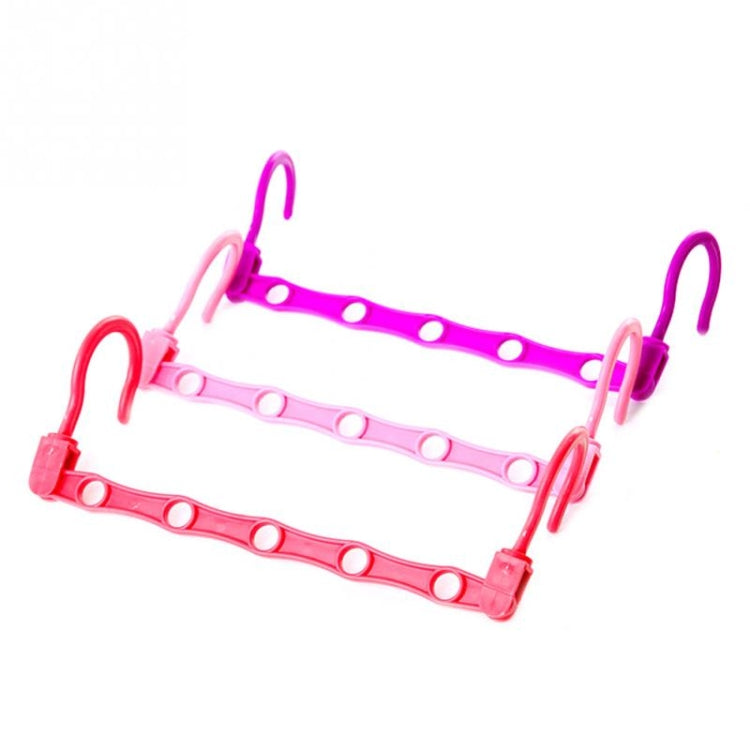 5-Hole Plastic Clothes Hanger Magic Hanger Hanger Wonder Closet Organizer Multi-port Hook,Random Color Delivery