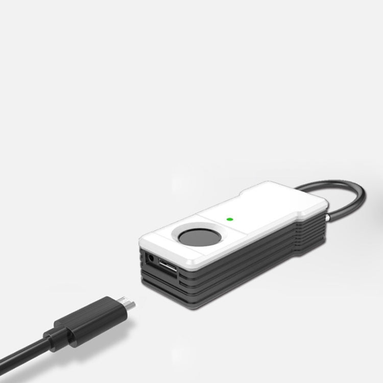 Smart Keyless Fingerprint Padlock USB Rechargeable IP65 Waterproof Anti-Theft Security Padlock Door Luggage Case Lock(Black)