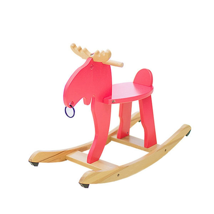 Children's Toddler Wooden Car Elk Wooden Horse Rocking Chair