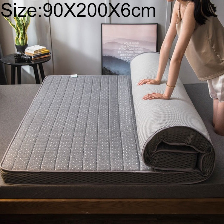 Natural Latex Memory Foam Filled Stereo Breathable Mattress, Thickness:6cm, Size:90X200 cm
