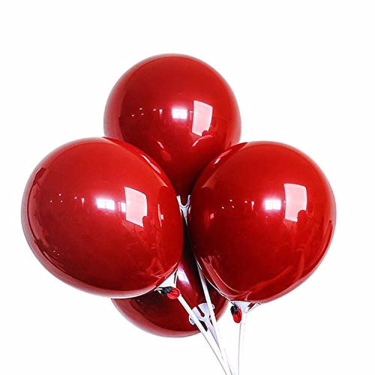100 PCS Balloons Toys Party Decoration Balloon Balloon Toy, Specification:Single Layer (Red)(Red)