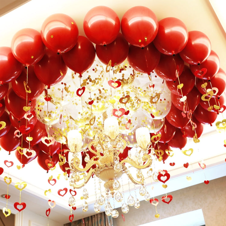 50 PCS Balloons Toys Party Decoration Balloon Balloon Toy, Specification:Double Layer (Red)(Red)