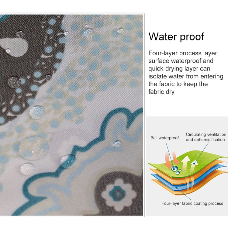 Bohemian Mandala Shower Curtains Bathroom Geometric Waterproof Bath Curtain, Size:100x200cm